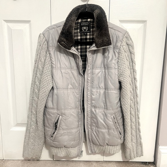 Buffalo David Bitton Bomber Knit Sleeve Jacket - Picture 1 of 3